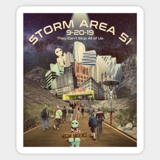 Storm Area 51 COLLAGE They Cant Stop All of us 09 20 2019 Sticker